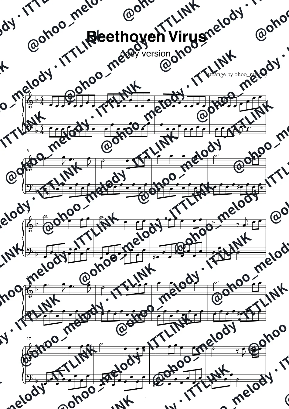 Beethoven Virus 베토벤 바이러스 (easy) 1페이지 미리보기